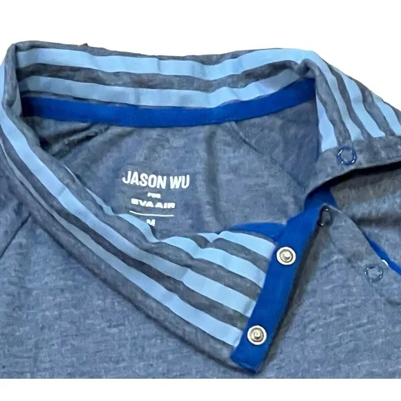 JASON WU EVA AIR unisex long sleeve pullover shirt top size small blue - Picture 4 of 7